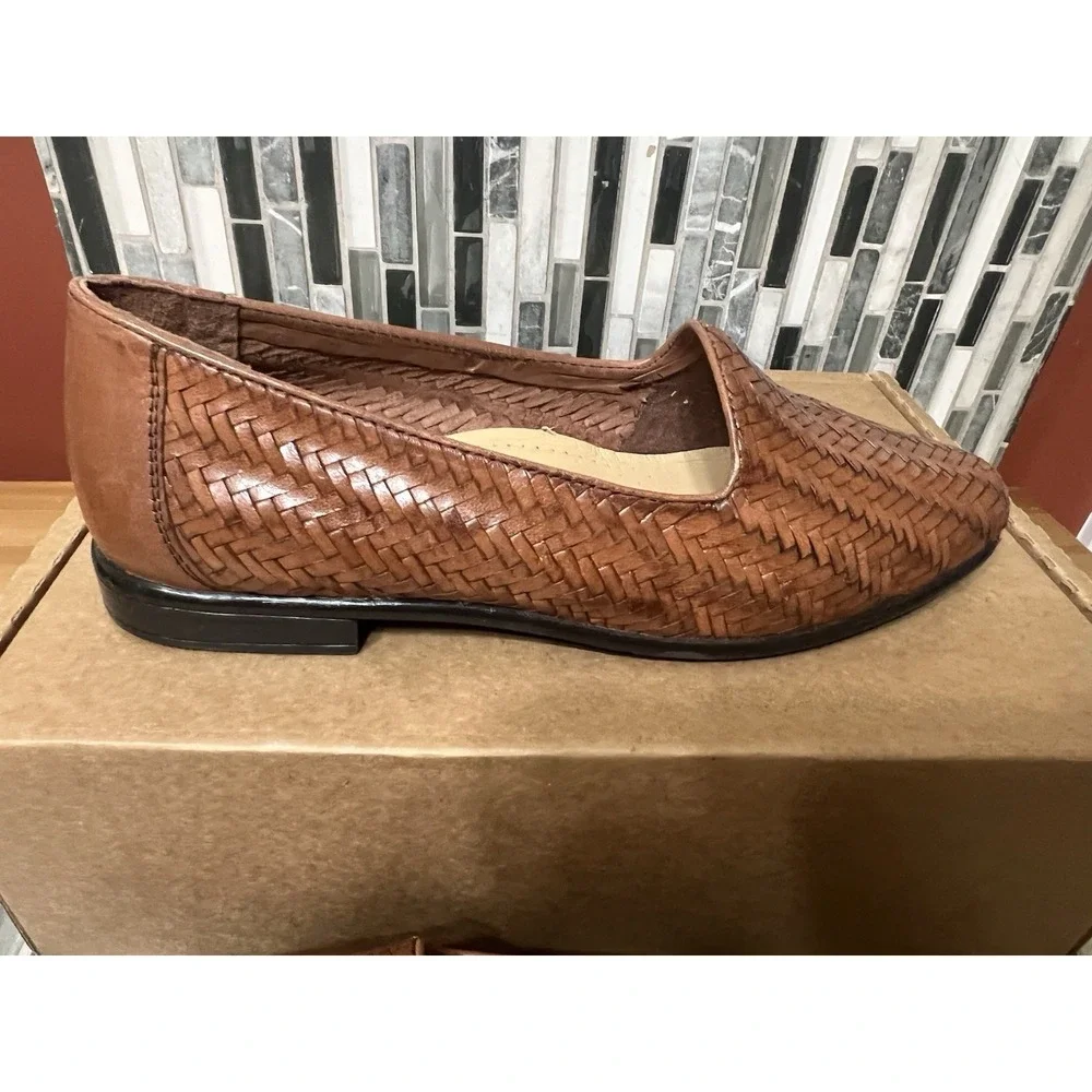 Trotters Liz III Brown Leather Dress Shoes Men Size 9W